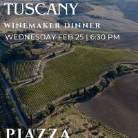 Icons of Tuscany Winemaker Dinner at Piazza D'Angelo