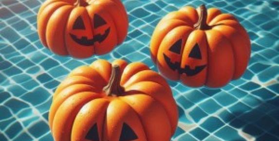 Floating Pumpkin Patch at Hamilton Pool
